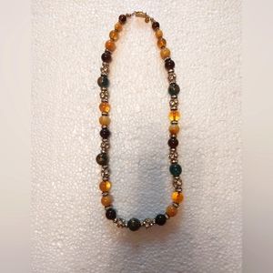 VINTAGE Valentino Beaded Rhiinestone Crystal Necklace